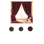 Paoletti Shiraz Pencil Pleat Curtains, Burgundy