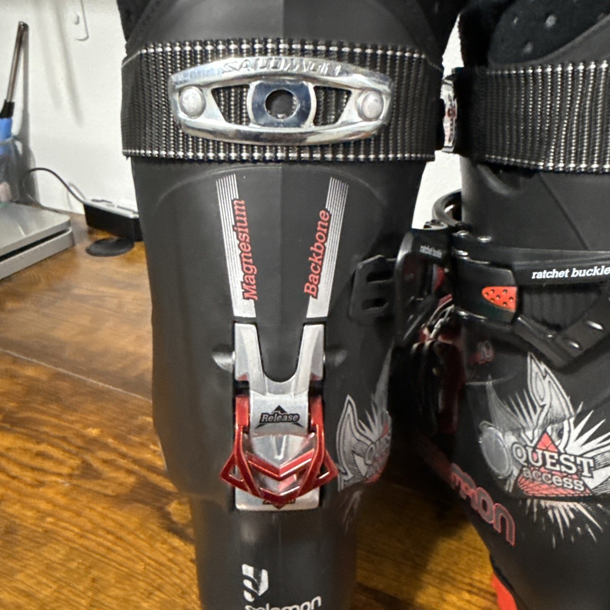 Salomon Quest Access 70 Black/Red Ski Boots 26.5 Mondo In Great