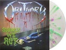 Obituary 'Slowly We Rot' Milky Clear w/ Green & Violet Splatter Vinyl - NEW