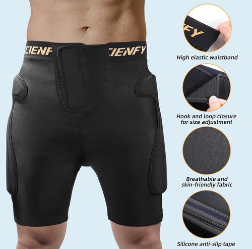 3D Hip Protective Padded Shorts EVA Tailbone pad Impact Gear Skiing Skating Sz L - Picture 2 of 9