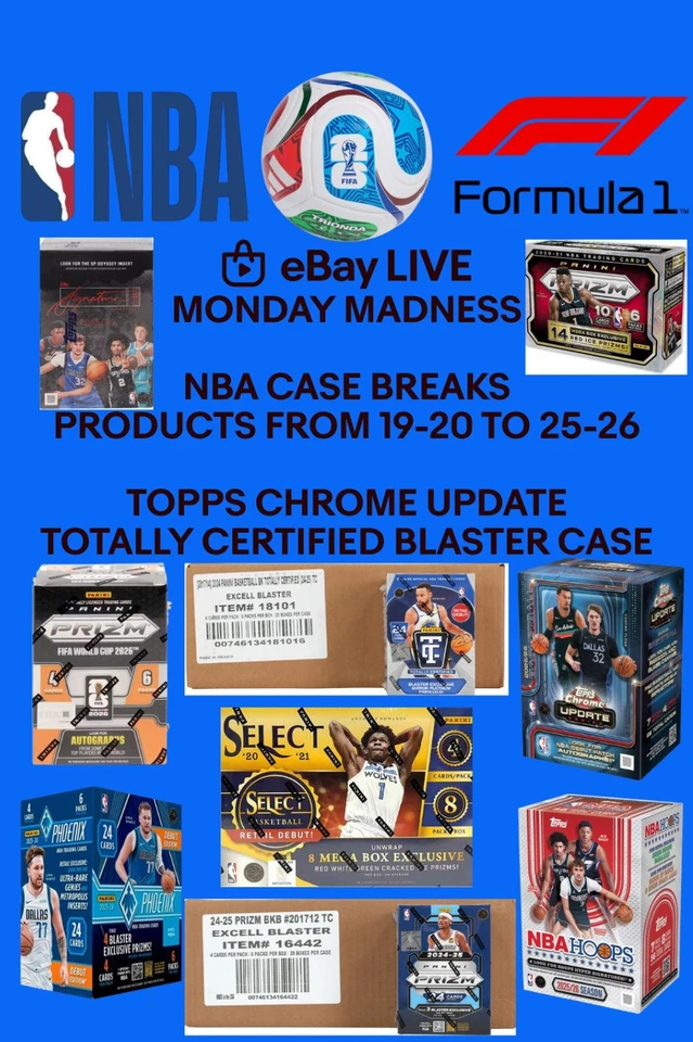 ⚽️ 🏀🏎️ MONDAY MADNESS: NBA CASE BREAKS, SOCCER AND SINGLES! F1 NBA SOCCER