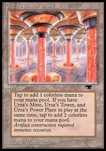 Magic MTG - Urza's Power Plant - Antiquities - GESPIELT - EN