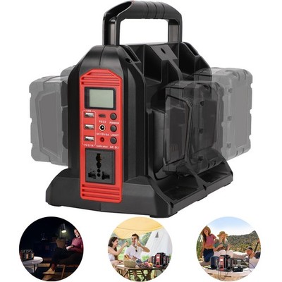 4-Ports 230V Mobile Power Inverter Portable Converter for Milwaukee 18v Battery