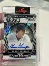2025 Leaf Sports Heroes Goose Gossage All Decade Cracked Ice Auto #’d 28/35