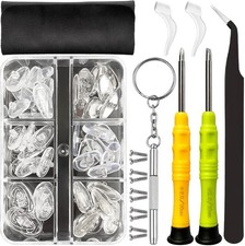 Eyeglass Nose Pads, 22 Pairs Screw-in Eyeglasses Nose Pads, Upgraded Glasses No