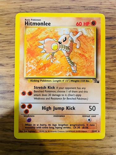 Hitmonlee (22/62) Non Holo Fossil Set Rare Pokemon Card! FAST & FREE P&P! - Picture 4 of 61