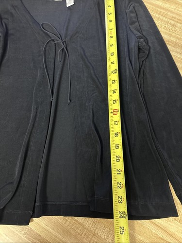 French Laundry Tie Front Black Cardigan Size S - Picture 6 of 6