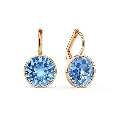 Elegant Drop Earrings with Austrian Crystals   Bella Round Cut Design For Wo