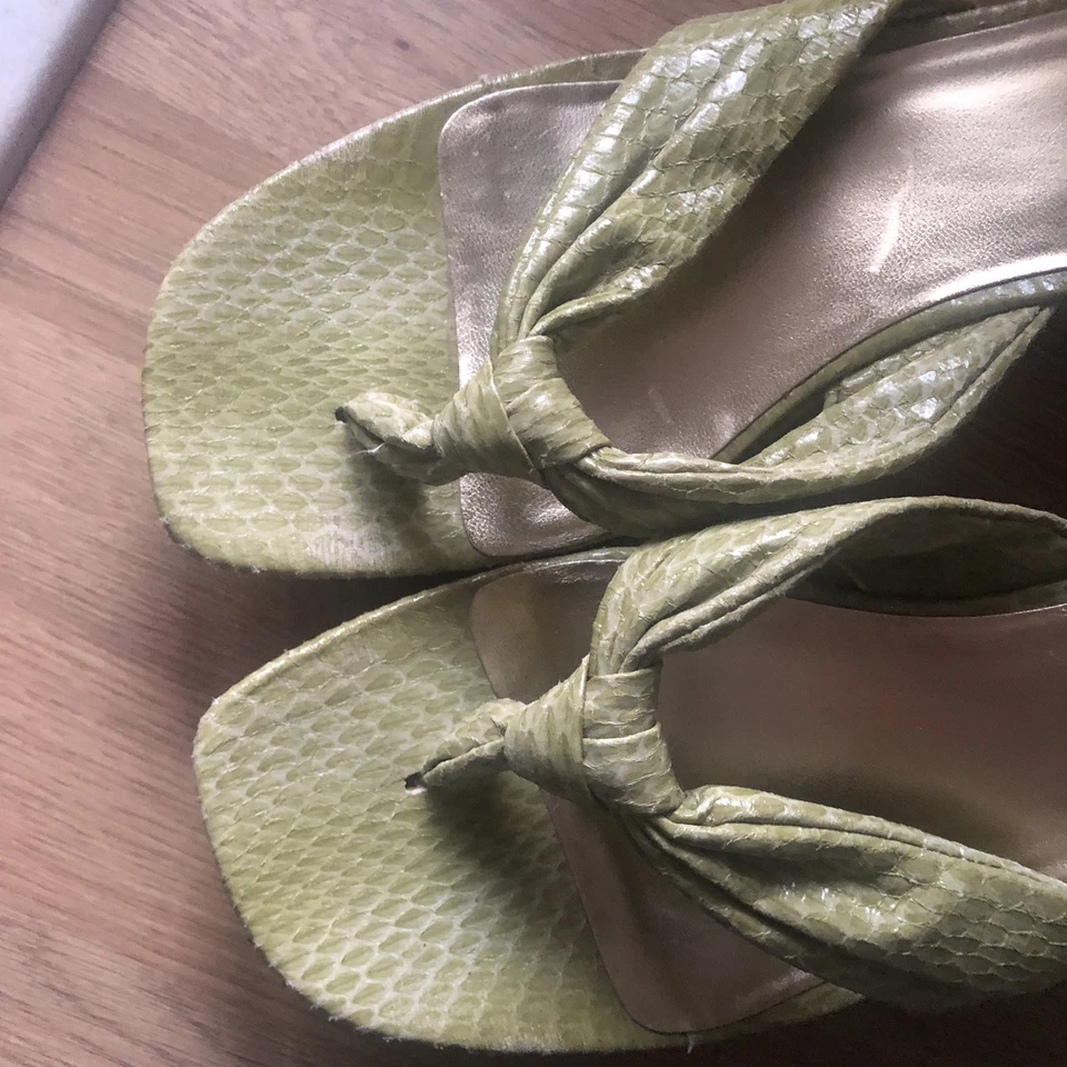 Nine West Olive Green Sandals size 6 (US 8) - Image 2 of 4