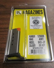 AMT BACKUP 380 BACK UP 5 RD STAINLESS STEEL TRIPLE K 1296M MAG MAGAZINE