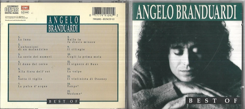 CD 15 TITRES ANGELO BRANDUARDI BEST OF 1992 EMI – EUSCD 12 - Photo 1/2