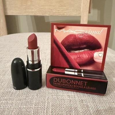MAC Macximal Sleek Satin Lipstick 827 DUBONNET NIB .05 oz Mini | eBay