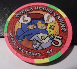 OPERA HOUSE HOTEL CASINO $5 (LTD 650) casino gaming poker chip Las Vegas NV