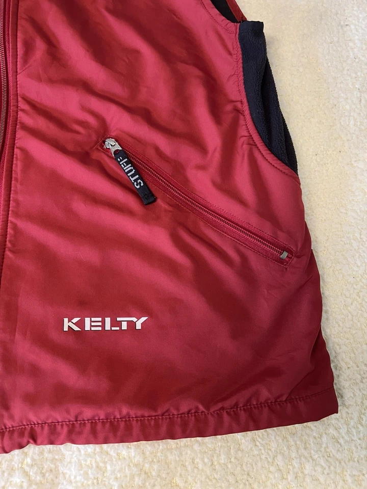 Kelty Mens Large Full Zip Packable Outdoor Hiking Active Vest red  Foto 3 de 4