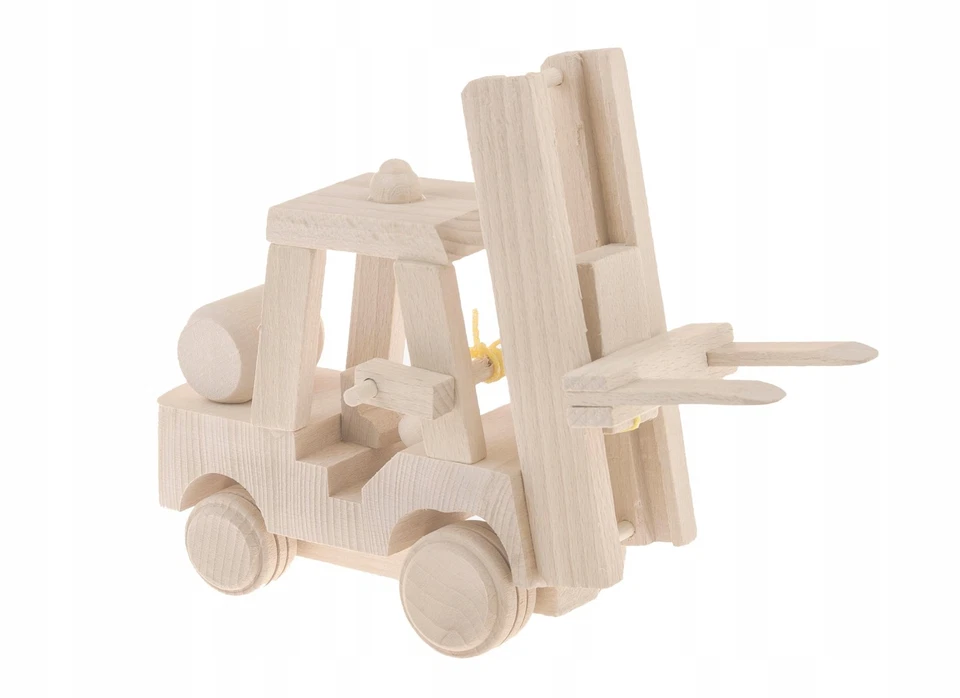 Chariot élévateur bois jouet – jouet EKO enfant à décorer - Photo 1/1