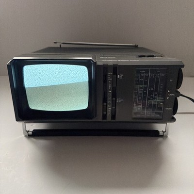 Vtg Sears SR 3000 Portable Television Radio PSB Receiver 5'' Screen 80s Tested