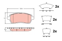 TRW Bremsbelagsatz Scheibenbremse GDB2404 FüR Ford Fiesta 6 CB1 CCN Van LPG Tdci