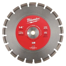 Milwaukee Tool 49-93-7240 14 In. Segmented Asphalt And Green Concrete Cutting