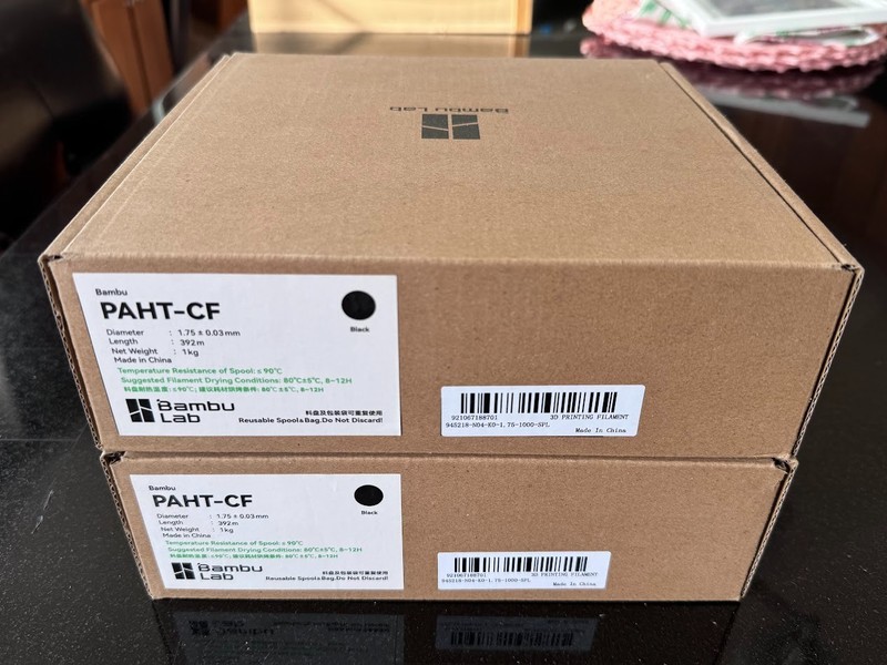 2kg - PAHT-CF, New in Box, For Bambu Lab P1S/X1C, 3d Printer Filament