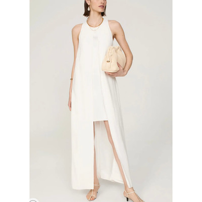Rosetta Getty White Cape Mini Dress Size 4 Minimalist Vacation Designer $425