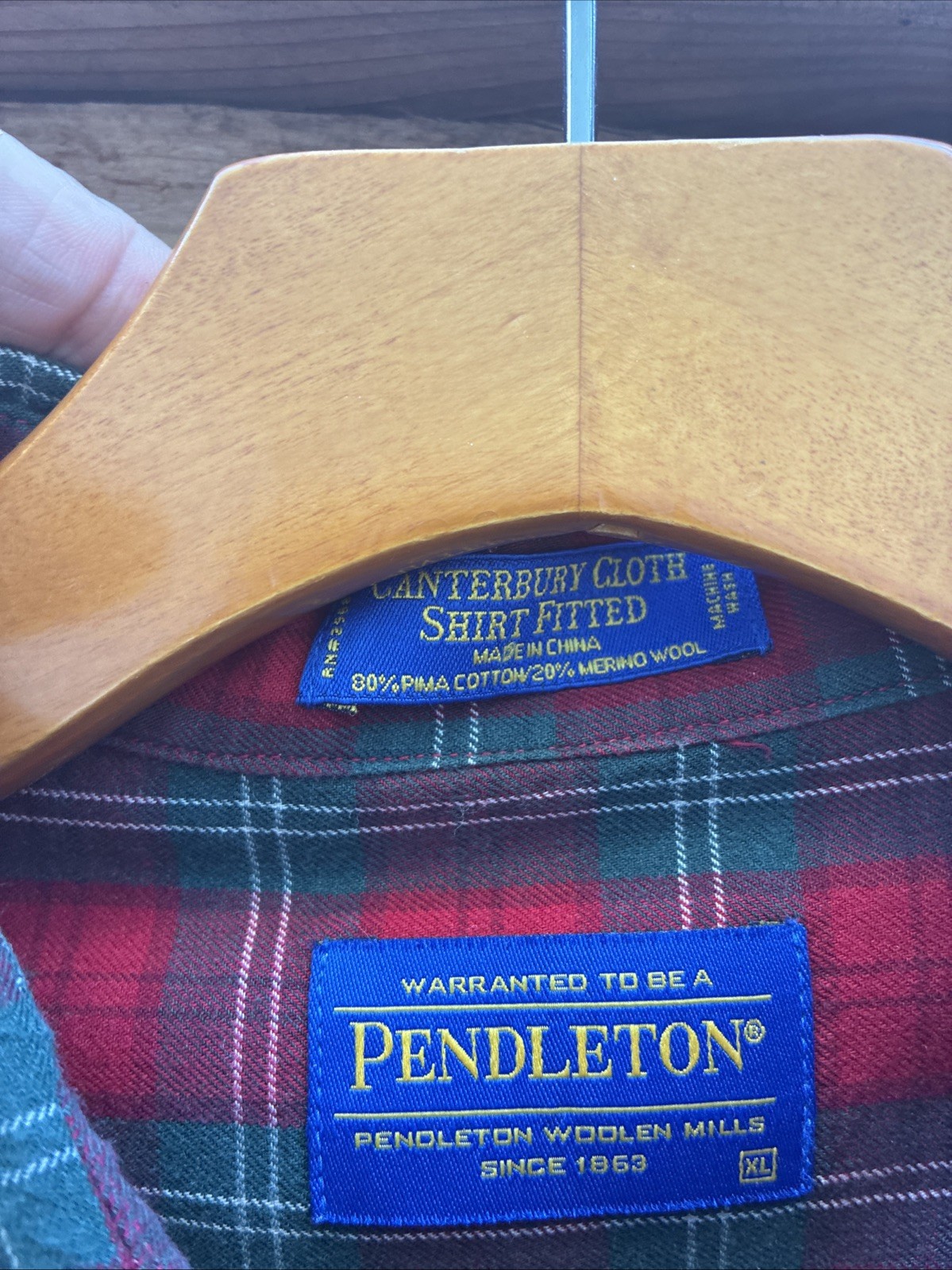 Pendleton Canteburry Cloth Fitted Button Shirt Co… - image 3