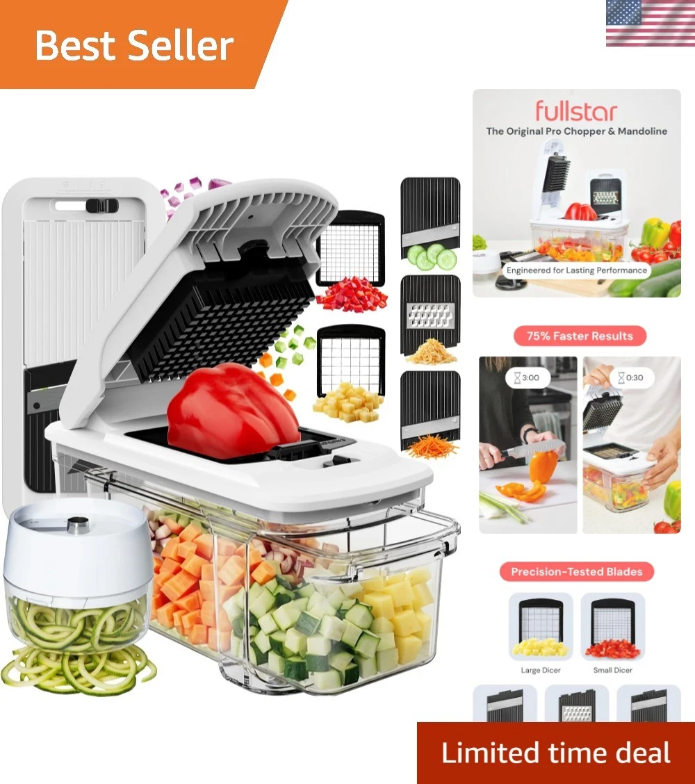XL Vegetable Chopper & Mandoline Slicer – Vegetable, Onion, Potato, Food, Veg...
Opens in a new wind