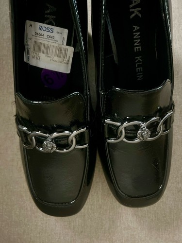 Anne Klein Treasure Loafer-Inspired Block Heel Pumps-Black-Size 6.5M - Picture 7 of 14
