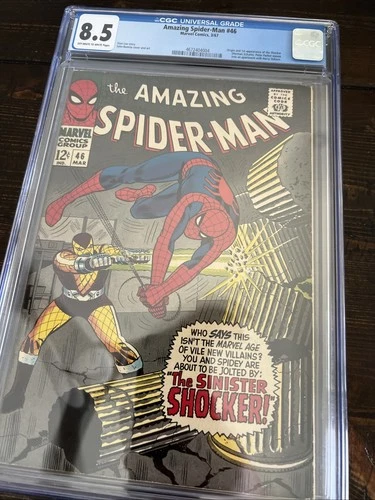 AMAZING SPIDER-MAN #46 CGC 8.5 ORIGIN & 1ST APPEARANCE SHOCKER ~ 1967