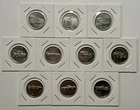 Hot Wheels Redline 1972 Shell Coin Game Set of All 10 Non-Winning Coins - Rare!
