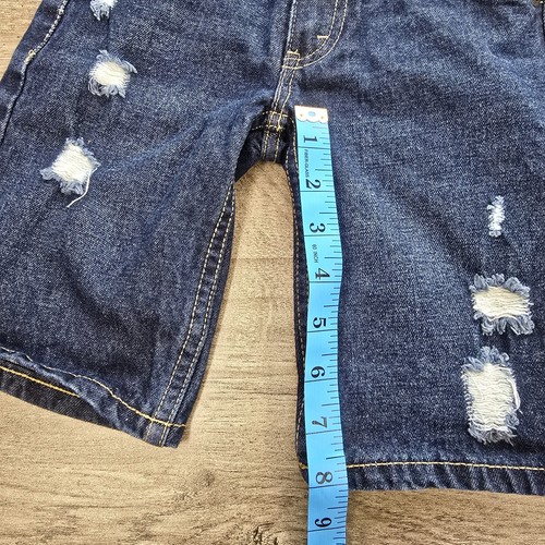 Levi's 505 Regular Blue Jean Denim Shorts Boys Size 6 Adjustable Waist 8" Inseam - Picture 9 of 9