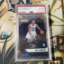 2016 Panini Prizm Ben Simmons #1 RC PSA 10 GEM MINT Rookie Card. rookie card picture