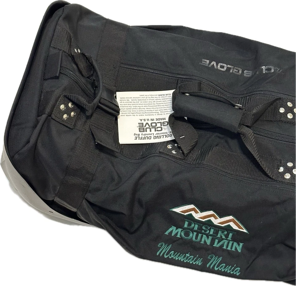 Club Glove Duffle Bag Rolling Black Golf Luggage Desert Mountain Logo New 32” - Image 4 of 4