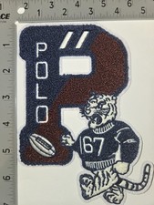 POLO RALPH LAUREN PATCHES PRE-OWNED BLUE/BURGUNDY 67 TIGER "P" PATCH