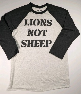 Lions Not Sheep Baseball T Shirt New With tags