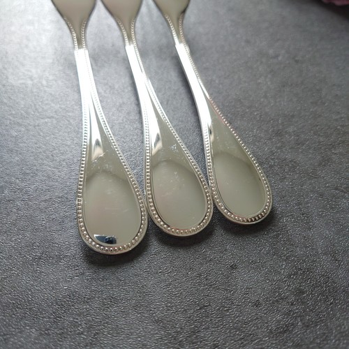 Christofle Perles 3pcs Silverplate Flatware Dessert Fork Excellent - Picture 12 of 18
