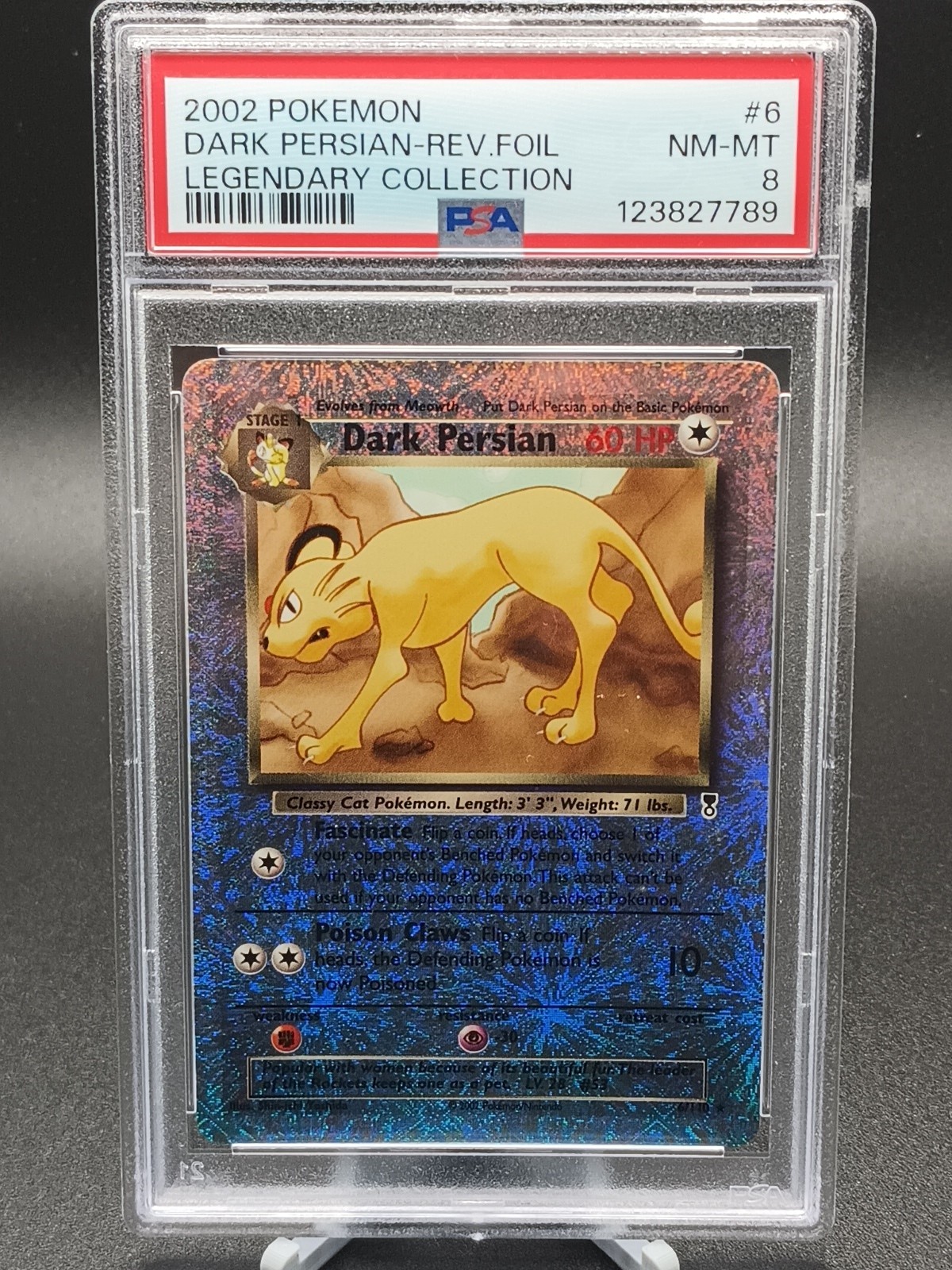 Dark Persian 6/110 Legendary Collection Reverse Holo PSA 8 NM-MT