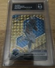 Christian McCaffrey 2021 Panini Mosaic Reactive Yellow #210 GMA 8.5