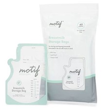 Motif Medical Breastmilk Storage Bags 120 Count BPA Free Leak Proof Freezer Safe