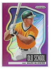 Mark McGwire 2022 Panini Prizm Old School Purple Prizm #OS-7 Oakland Athletics