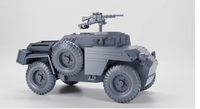 3D printed 1/72 WW II British MK.1/Humber Scout Car Mk.I Model kit - Image 4 of 4