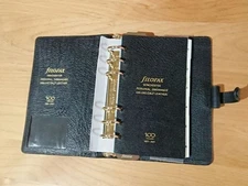 Rare Vintage Filofax Winchester Black Leather  100th anniversary from JAPAN JP