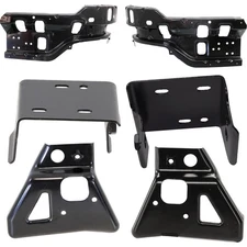Bumper Face Bar Brackets Retainer Mounting Braces Set of 6 Inner Interior Inside