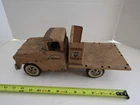 VINTAGE TOY TRUCK PRESSED STEEL TONKA TOYS STAKE FAME DELIVERY FLATBED TRUCK