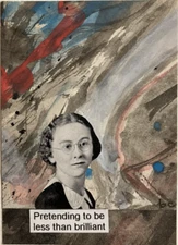 Pretending - Original Collage Mixed Media Surrealism Miniature Art ACEO