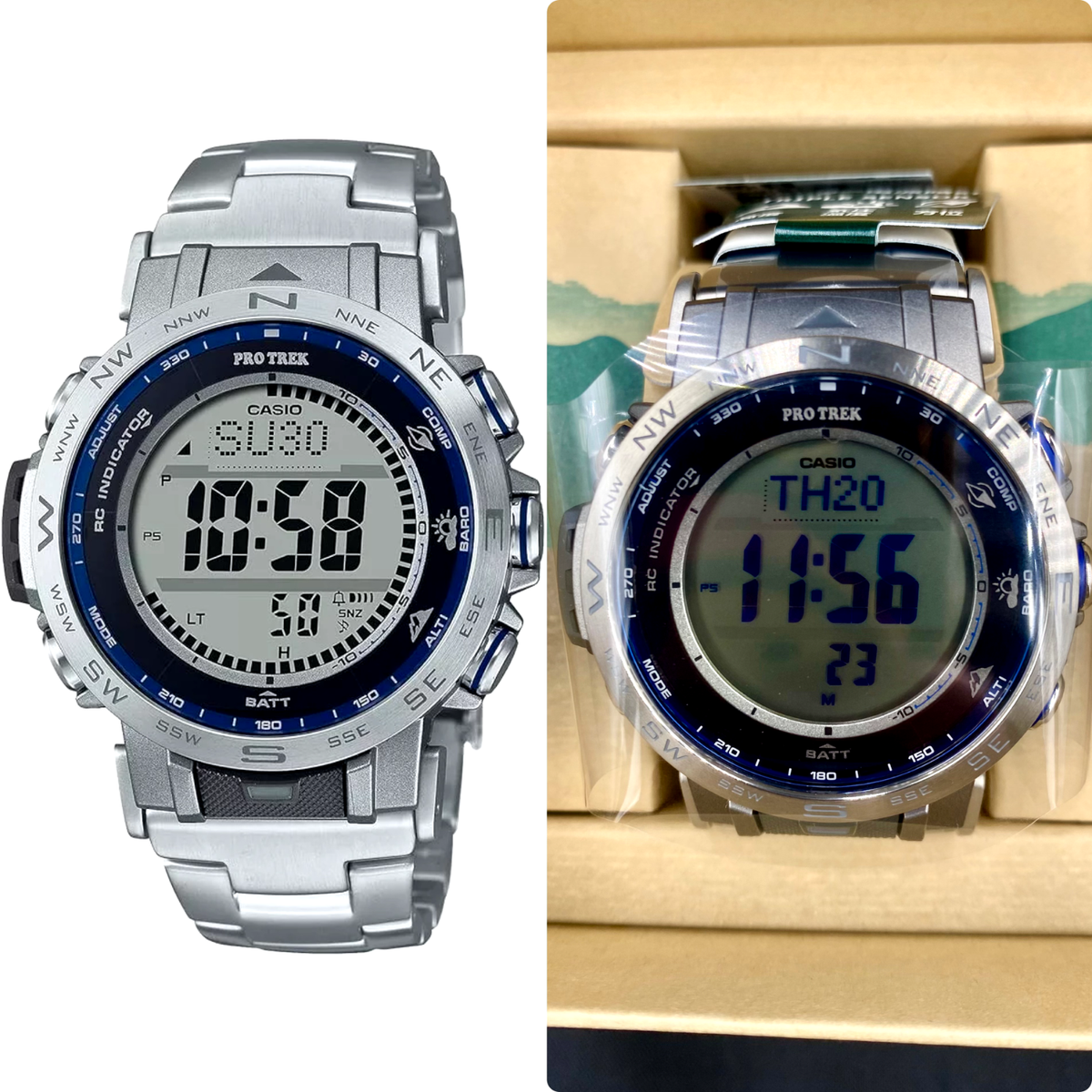 PRO TREK PRW-3100T-7JF チタンバンド Amazon.co.jp: [カシオ]CASIO 腕時計 プロトレック 電波ソーラー