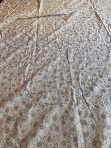 Laura Ashley Purple Floral Twin Flat Sheet - Picture 4 of 6