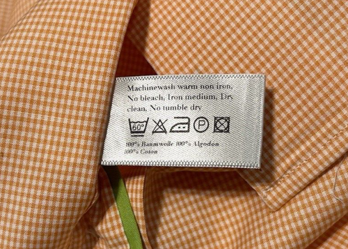 Eton of Sweden modernes orangefarbenes kariertes Freizeithemd mit Gingham-Karo 44 - 17,5 - Bild 4 von 5