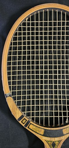 Vintage Tad Davis "IMPERIAL DELUXE" Wooden Tennis Raquet. Antique / Display - Picture 8 of 12