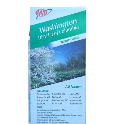WASHINGTON DC AAA Vicinity Map 2008 NORTHERN VA ROCKVILLE ANNAPOLIS MD
