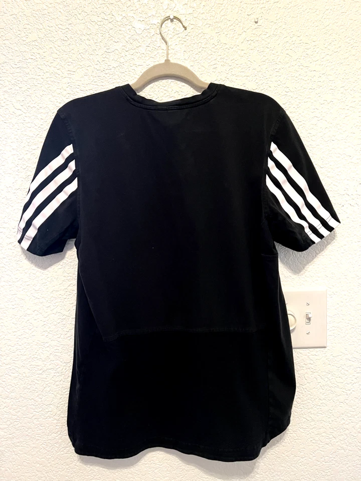 Camiseta Masculina Vintage Adidas Worldwide Sport M Preta - Imagem 3 de 4